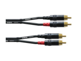 Cordial CFU 1.5 CC кабельный разъем/переходник 2x Cinch Черный
