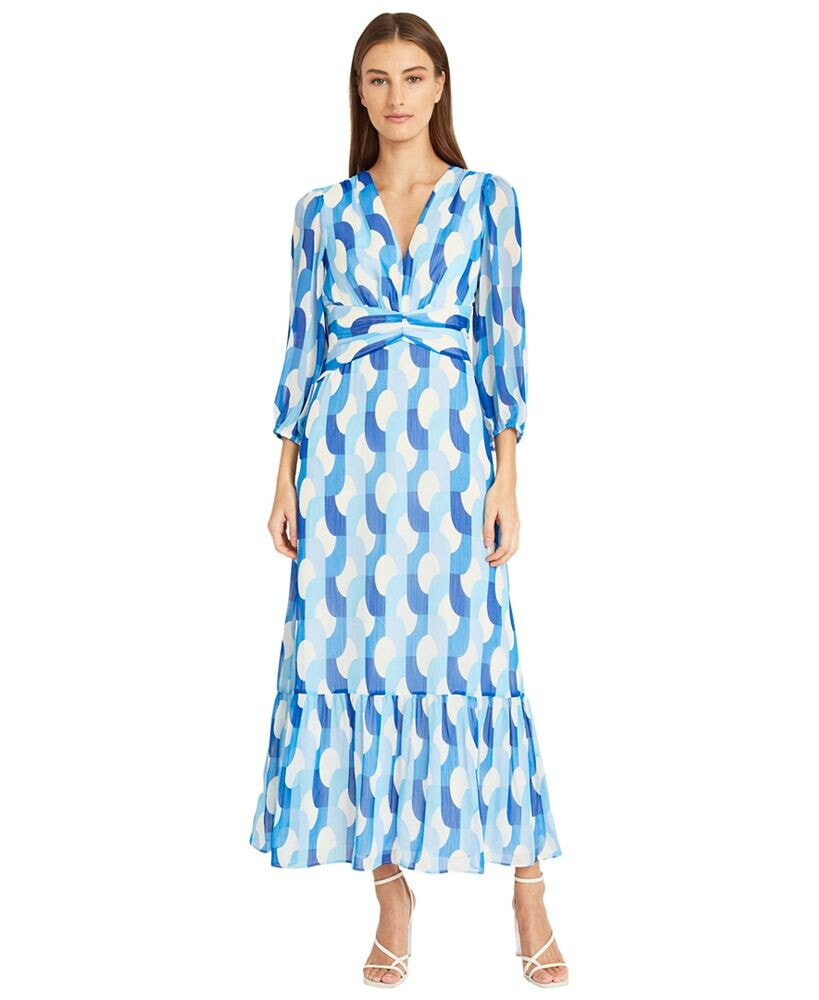 Donna Morgan women's Geo-Print Maxi Dress