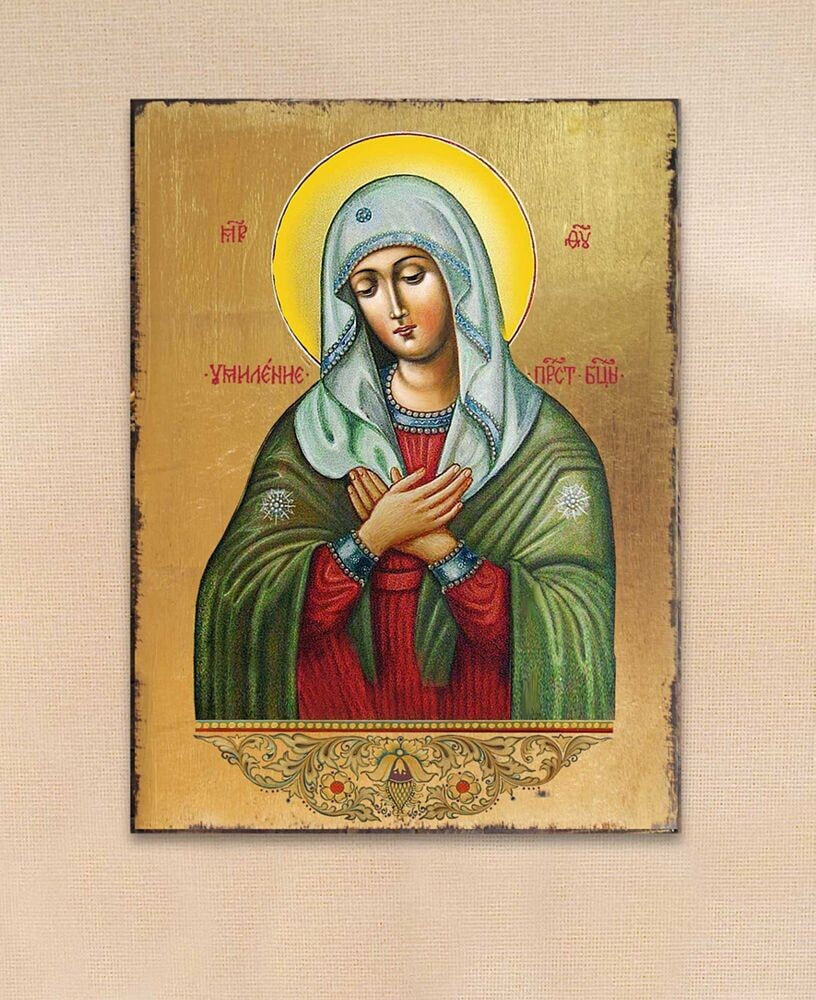 Designocracy icon Tenderness Mother of God Wall Art on Wood 16