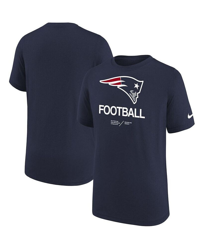 Nike big Boys Navy New England Patriots Sideline Legend Performance T-shirt