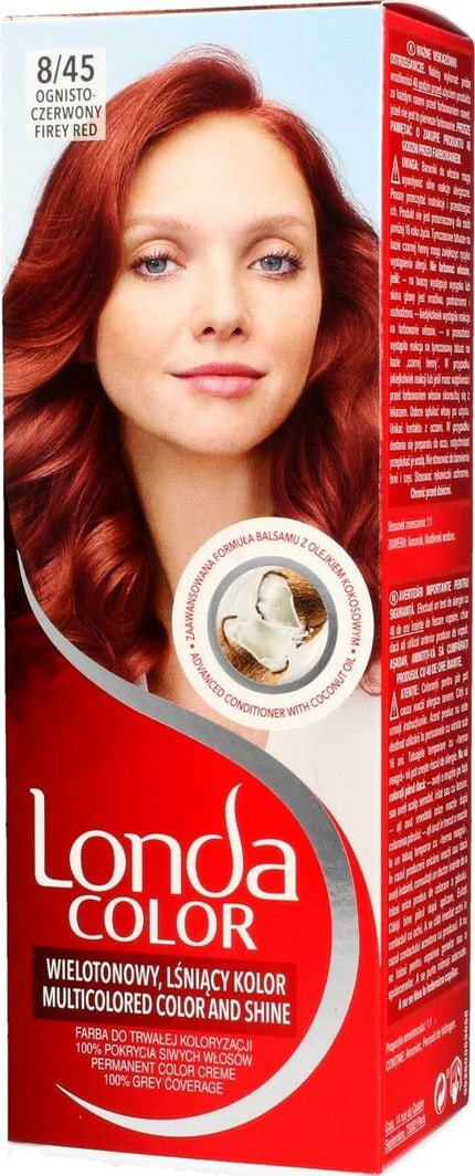 Londa Color Multicolored Color And Shine No. 8/45 Перманентная крем-краска для волос, оттенок огненно-красный