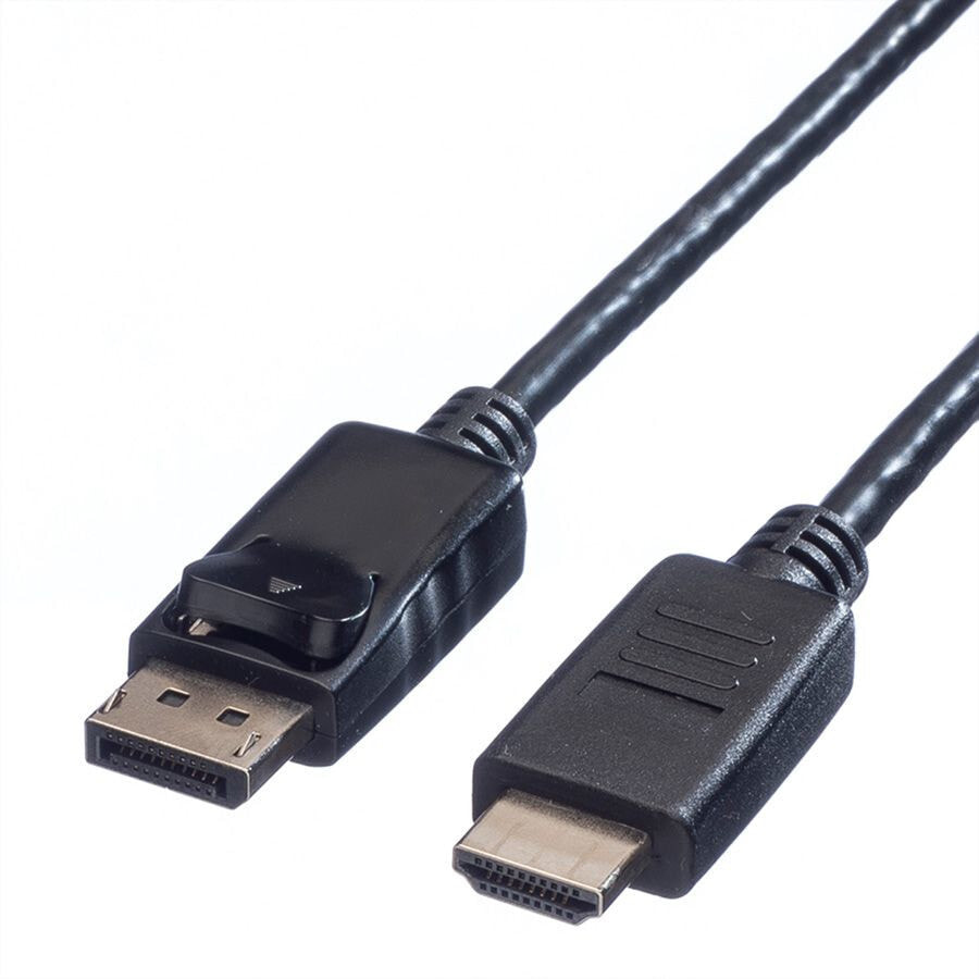 Value 11.99.5780 видео кабель адаптер 1 m DisplayPort Черный