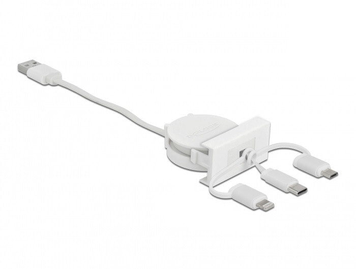 Easy 45 Modul USB 2.0 3 in 1 Aufrollkabel Typ-A zu USB-C