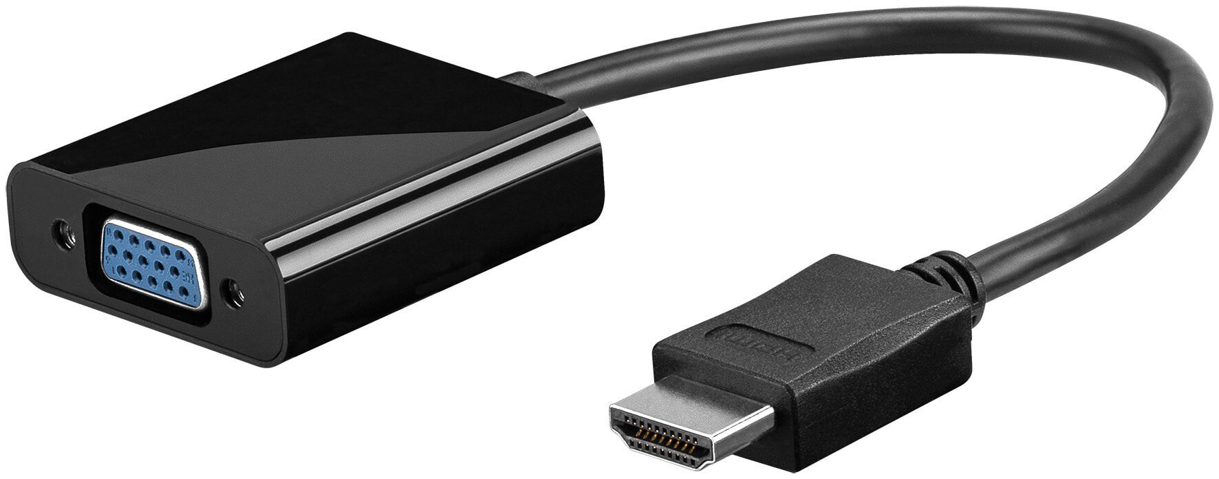 Goobay 68793 кабельный разъем/переходник HDMI VGA Черный