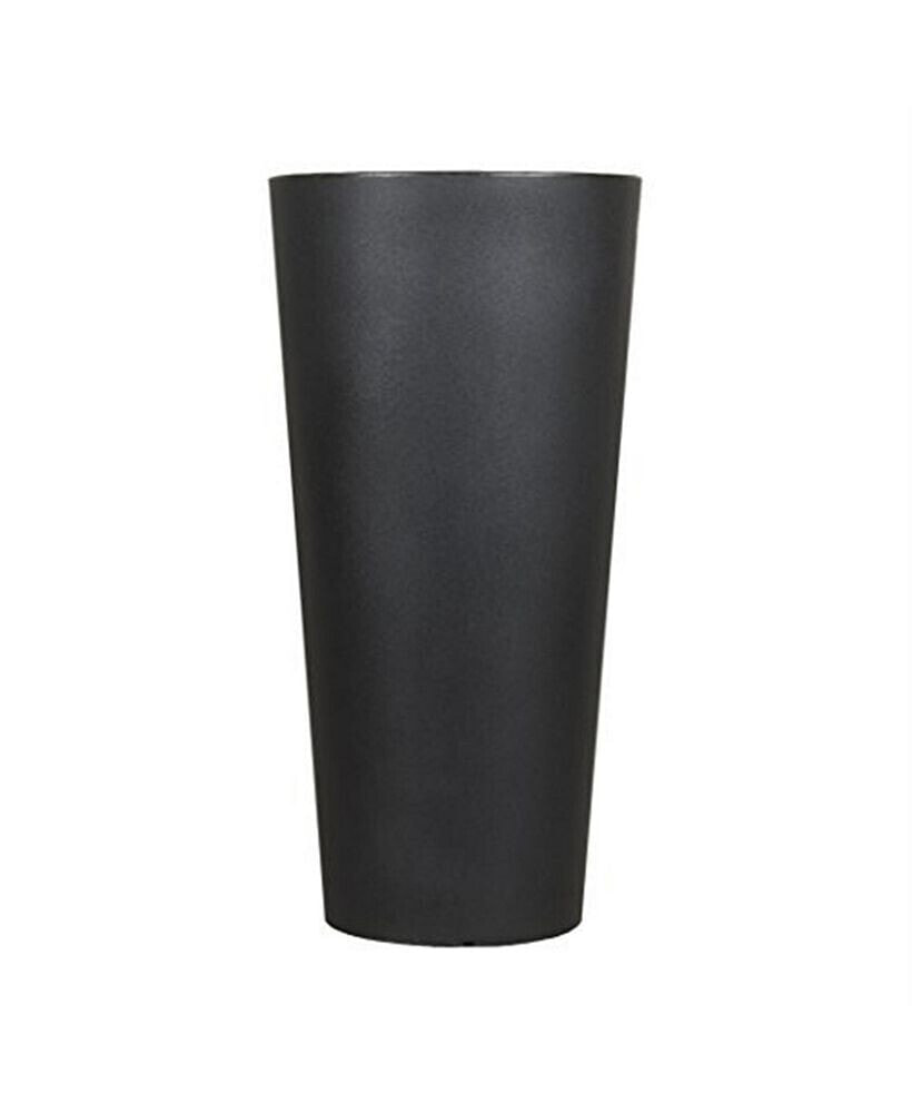 Cosmopolitan Tall Round Plastic Planter Black - 26 Inch