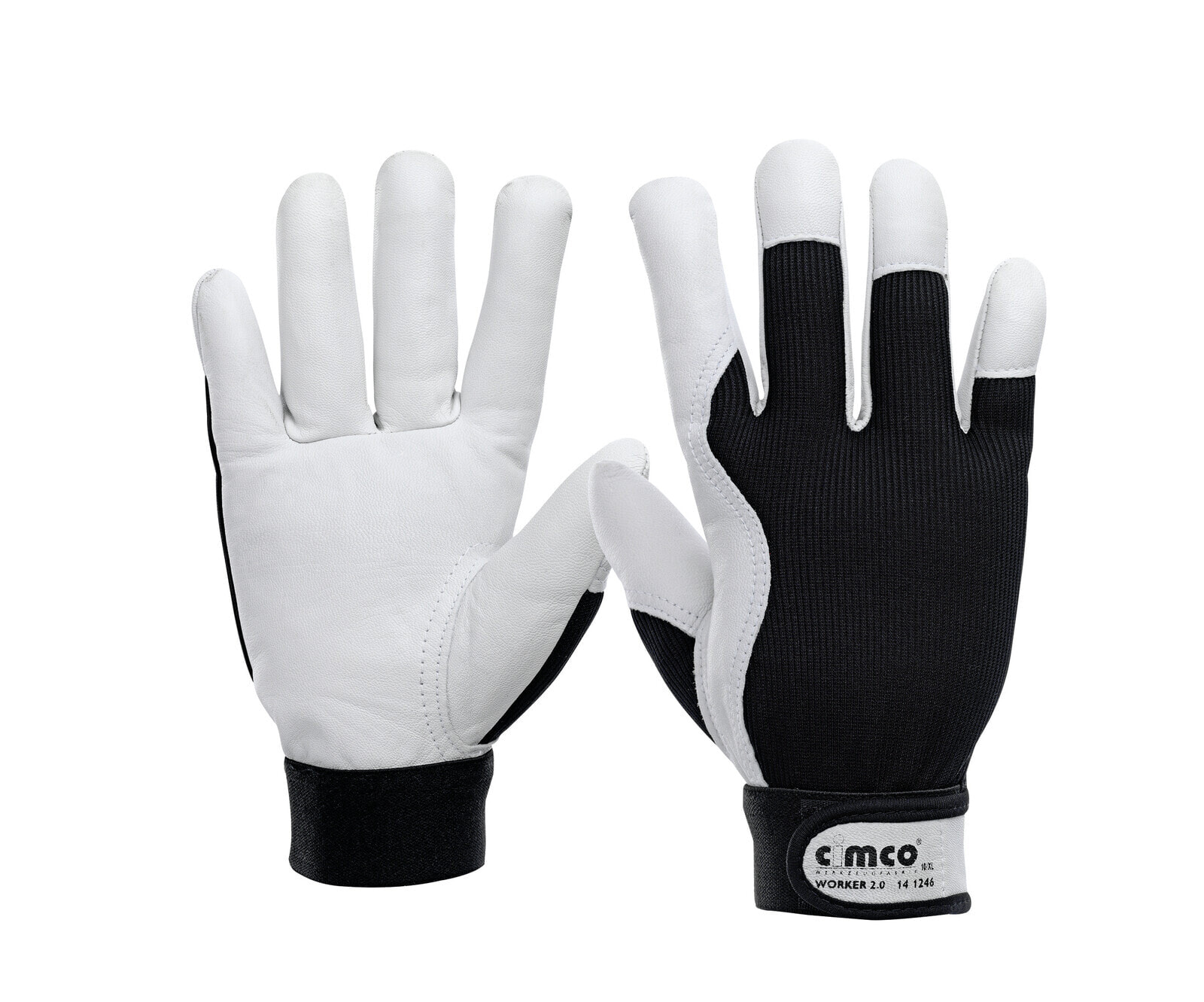 141245 - Workshop gloves - Black - White - L - EUE - Adult - Unisex