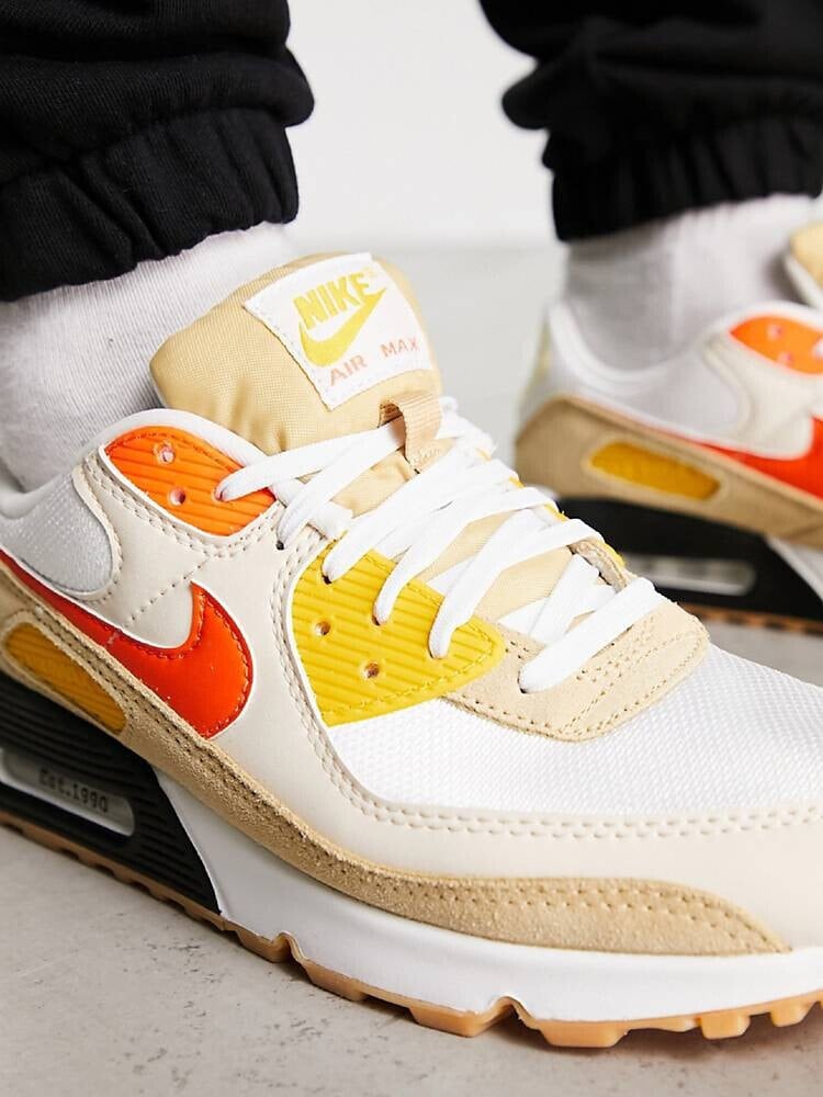 Orange and white 2025 nike air max 90