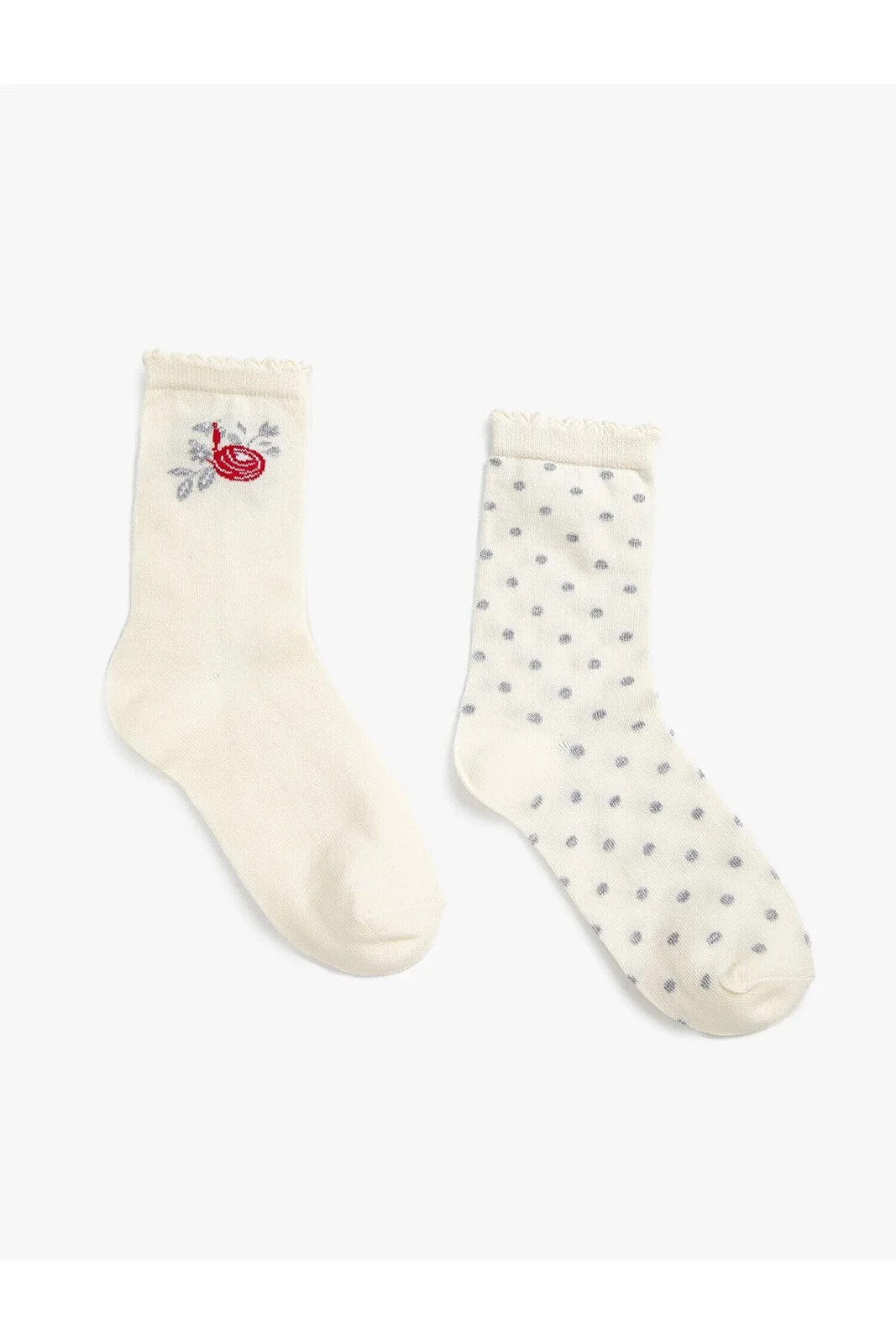 2'li Desenli Soket Çorap
