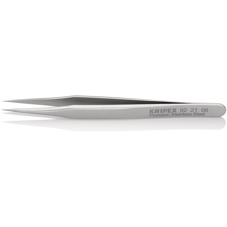 Технический пинцет Knipex 92 21 06, Stainless steel, Stainless steel, Pointed, Straight, 7 g, 6 mm