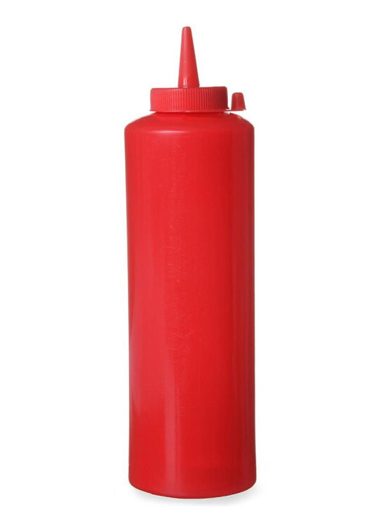 Dispenser container for cold sauces 0.7l. red - Hendi 557914