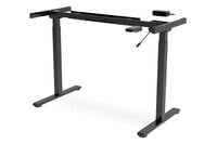 Electrically Height-Adjustable Table Frame, single motor, 2 levels, black