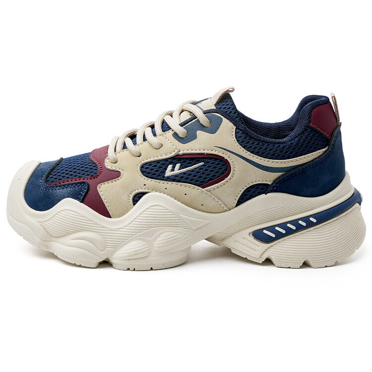 WARRIOR Chunky Sneakers Women's Low-Top Khaki Blue