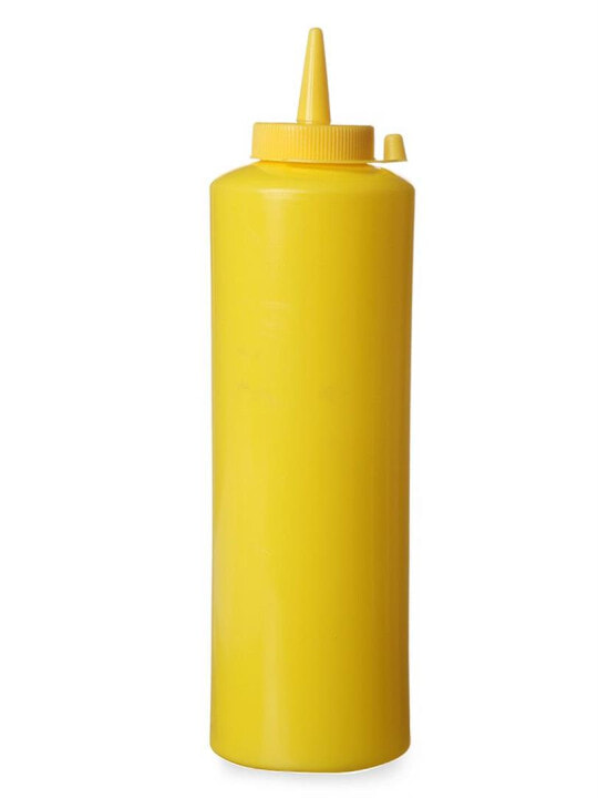 Dispenser container for cold sauces 0.7l. yellow - Hendi 557907