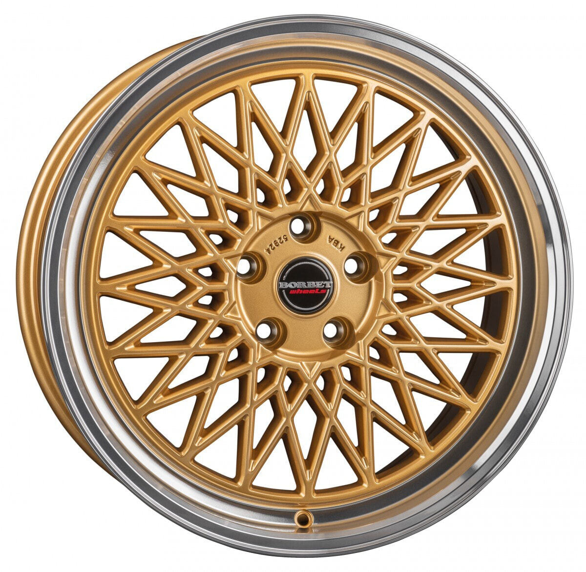 Колесный диск литой Borbet B gold rim polished 8.5x19 ET45 - LK5/112 ML66.5