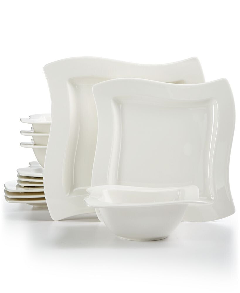 Villeroy & Boch new Wave Collection 12-Pc. Dinnerware Set, Created for Macy's, Service for 4