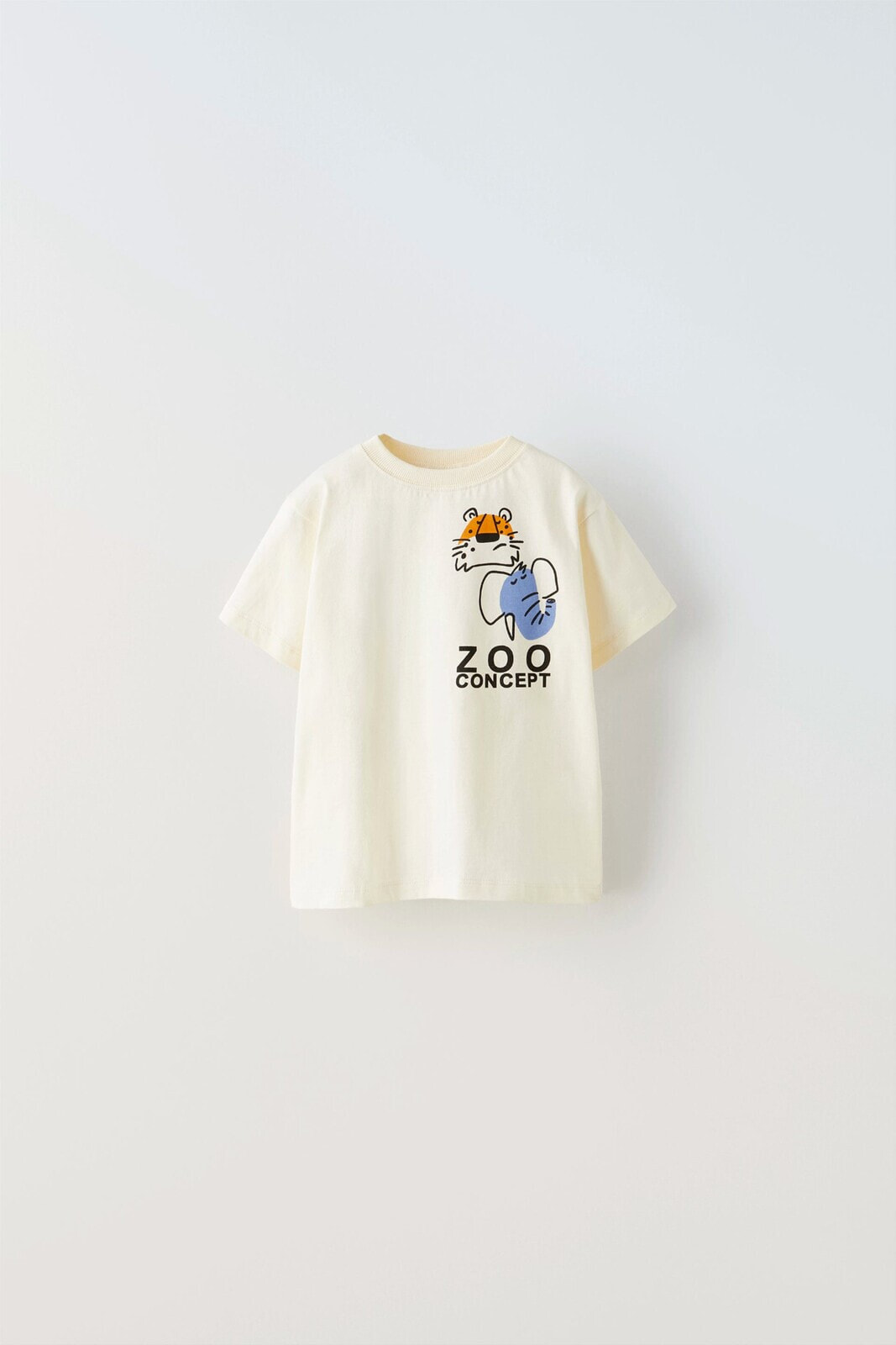 Animal print t-shirt with flocking