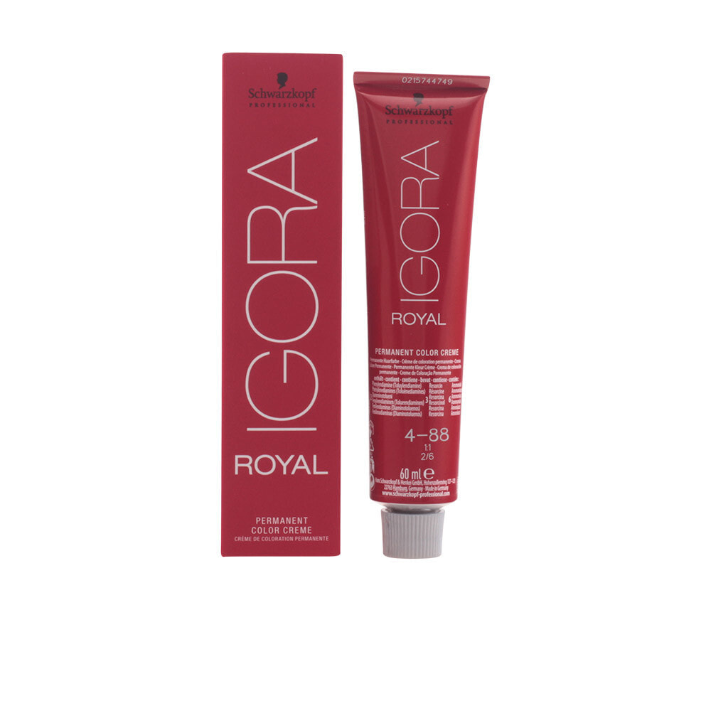 Schwarzkopf Igora Royal Permanent Color Creme No. 4-88 Medium Brown Red Extra  Интенсивная перманентная крем-краска для волос, оттенок средне-коричневый экстра-красный 60 мл
