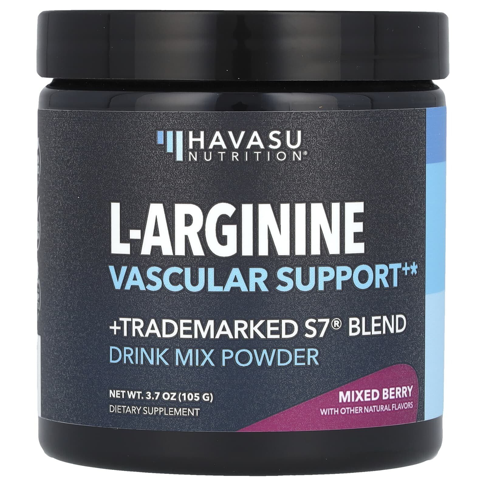 L-Arginine, Vascular Support, Mixed Berry, 3.7 oz (105 g)