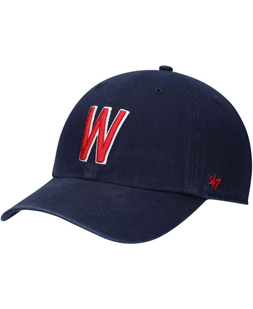 '47 Brand men's Navy Washington Senators 1961 Logo Cooperstown Collection Clean Up Adjustable Hat