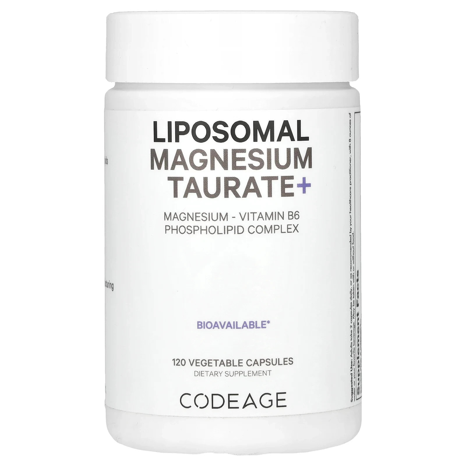 Liposomal Magnesium Taurate+, 120 Vegetable Capsules