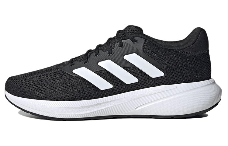 adidas Response系列 防滑耐磨减震 低帮 跑步鞋 男女同款 黑白 / Adidas Response Running ID7336