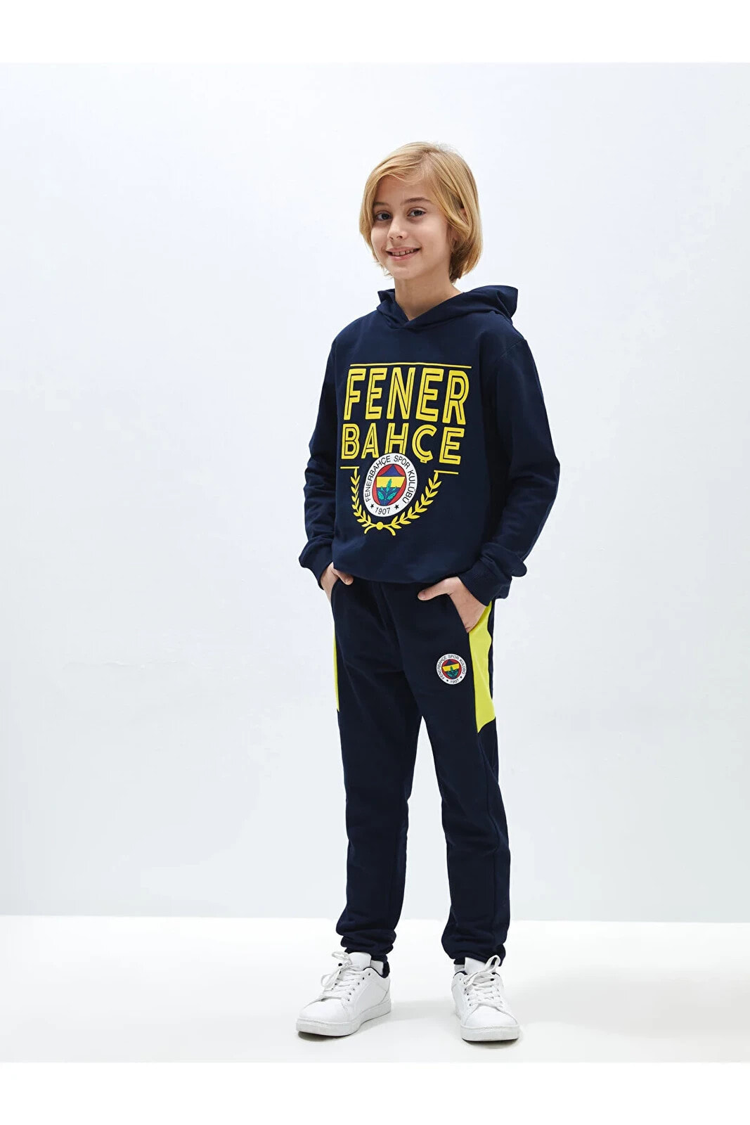 Beli Lastikli Fenerbahçe Baskılı Erkek Çocuk Jogger Eşofman Altı