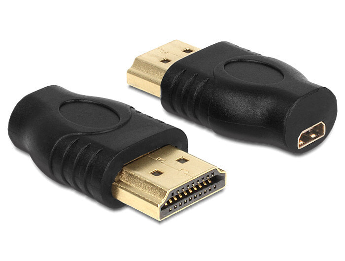 DeLOCK 65507 кабельный разъем/переходник HDMI A micro HDMI D Черный