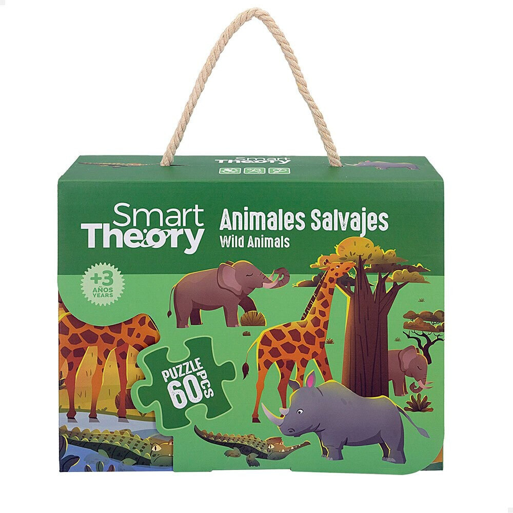 COLORBABY Wild Animals 60 Pieces Smart Theory Puzzle
