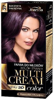 Joanna Multi Cream Color No.37 Стойкая краска для волос, оттенок сочный баклажановый — купить недорого с доставкой, 15880012