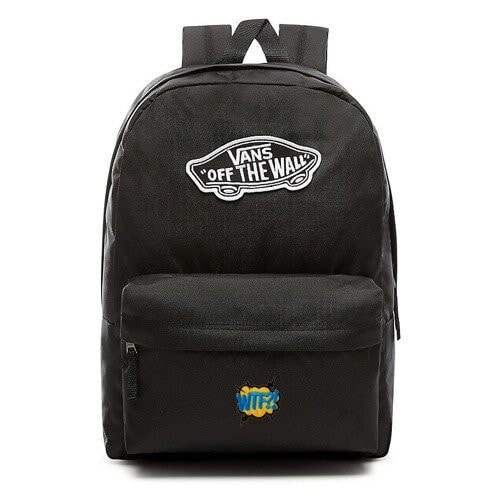 Женский спортивный рюкзак черный с логотипом и карманом VANS Realm Backpack szkolny Custom Wtf - VN0A3UI6BLK