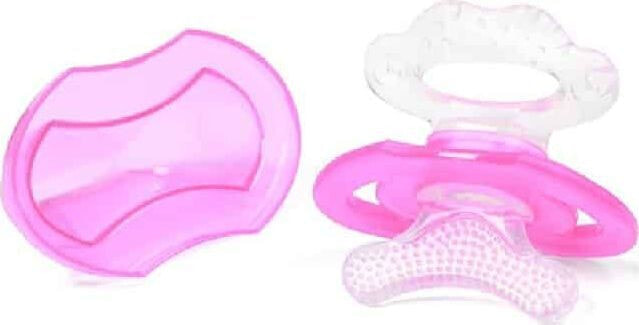 Babyono 1008/02 SILICONE BABY TEETHER PINK