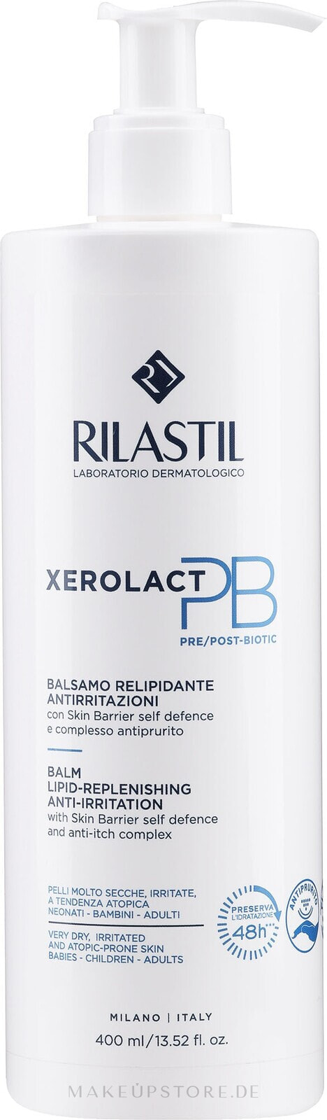 Regenerierender Lipidbalsam für trockene, empfindliche, atopische und zu Juckreiz neigende Haut - Rilastil Xerolact PB Balm