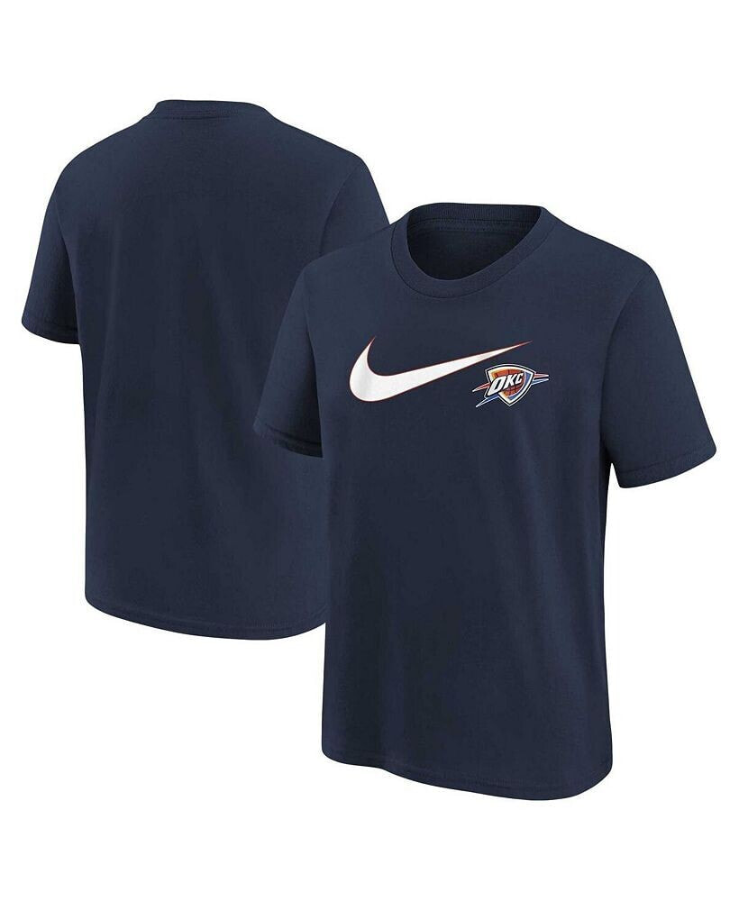 Nike big Boys Navy Oklahoma City Thunder Swoosh T-shirt