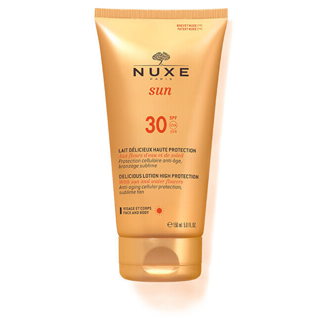 Nuxe Sun Delicious Lotion High Protection For Face & Body SPF30 Антивозрастной солнцезащитный крем для лица и тела 150 мл