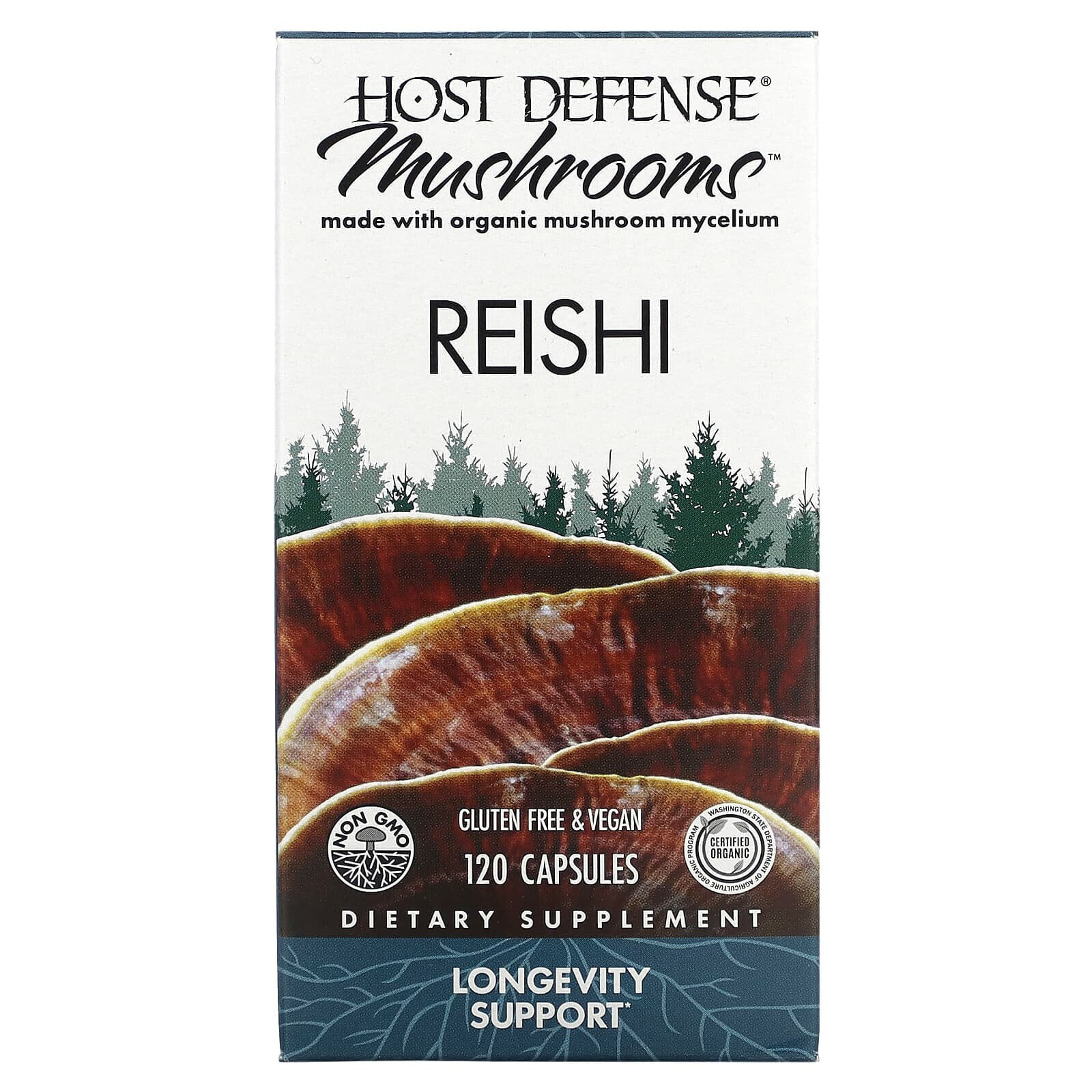 Fungi Perfecti, Host Defense Mushrooms, Reishi, 30 Capsules