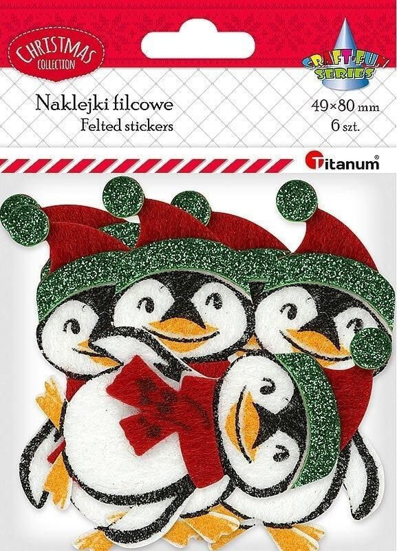 Titanum Felt stickers 3D penguins 6pcs