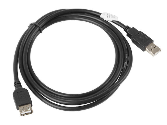 Lanberg CA-USBE-10CC-0018-BK USB кабель 1,8 m 2.0 USB A Черный