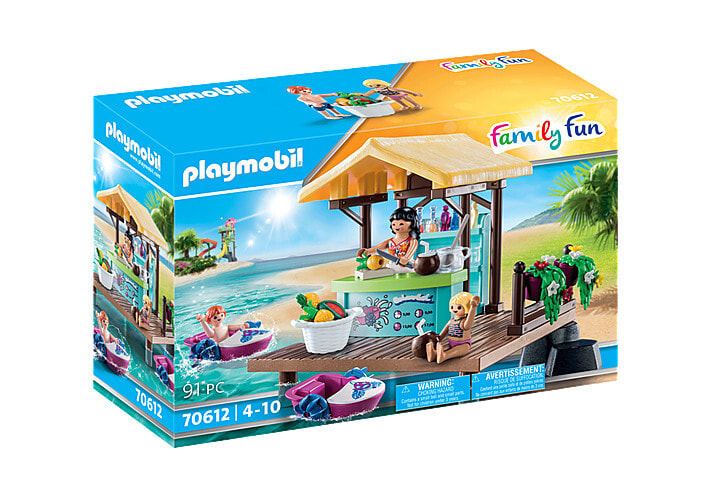 Игровой набор с элементами конструктора Playmobil FamilyFun прокат катамаранов с баром с соками 70612