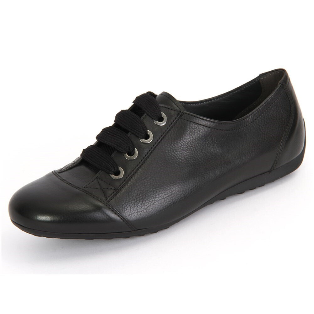 Женские ботинки кожаные черные на шнуровке Semler