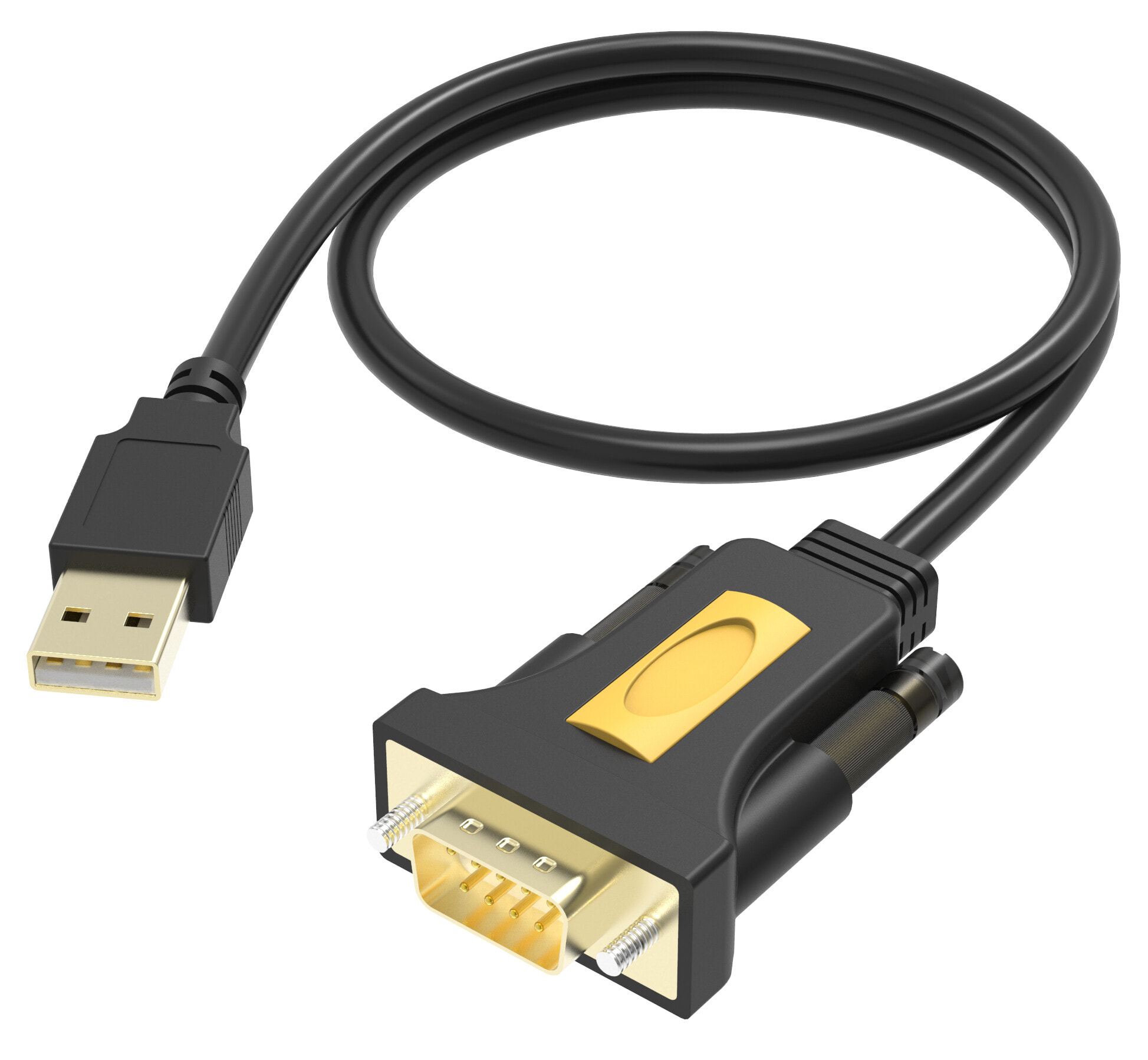 Vision TC-USBSER кабельный разъем/переходник USB-B 9-pin D-sub Черный