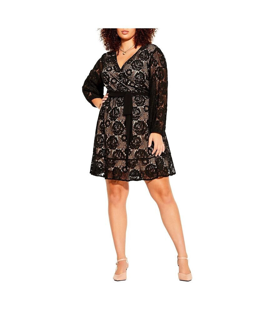 CITY CHIC plus Size Lace Fly Away Dress