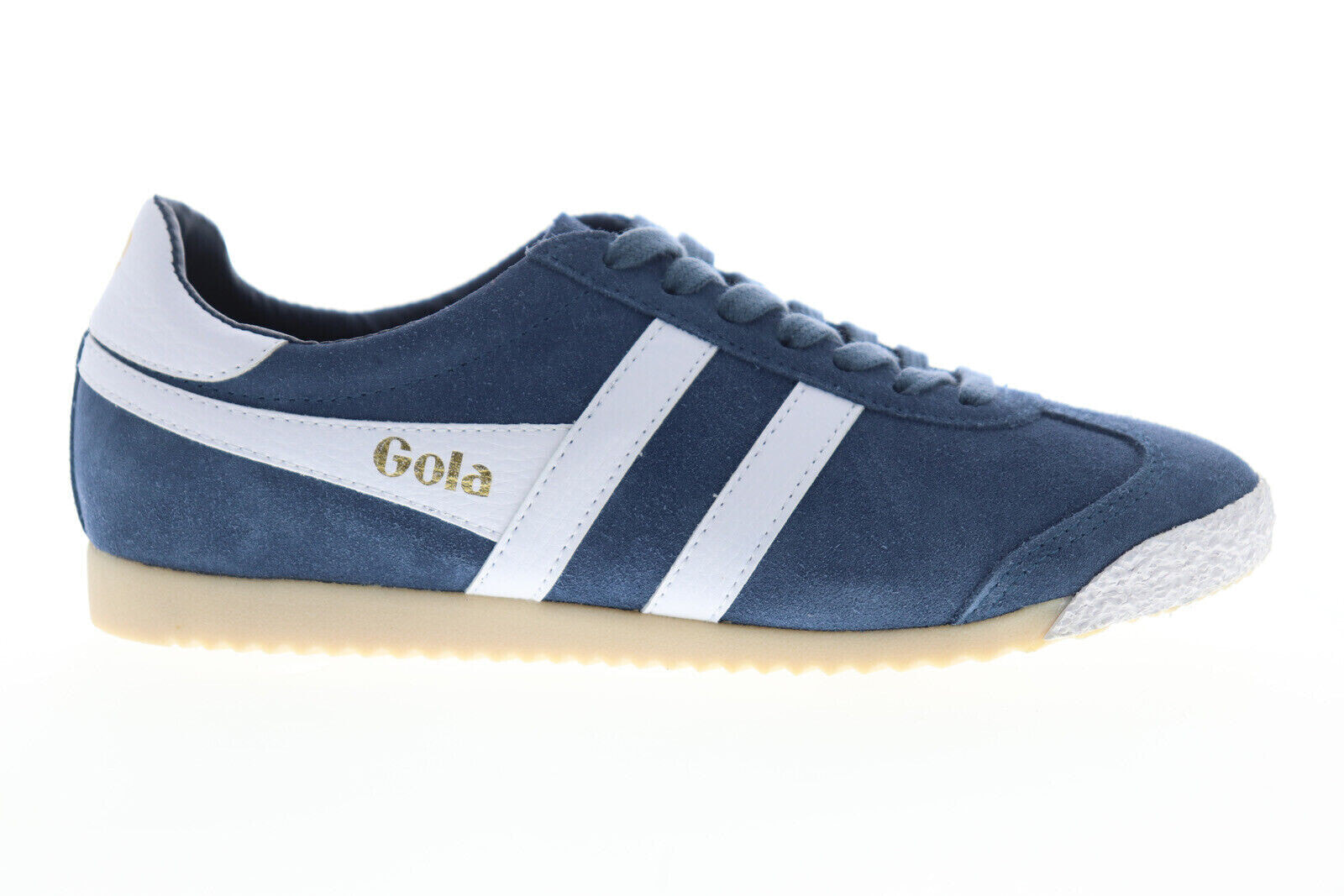 Gola Harrier 50 Suede CMA501 Mens Blue Suede Lifestyle Sneakers Shoes