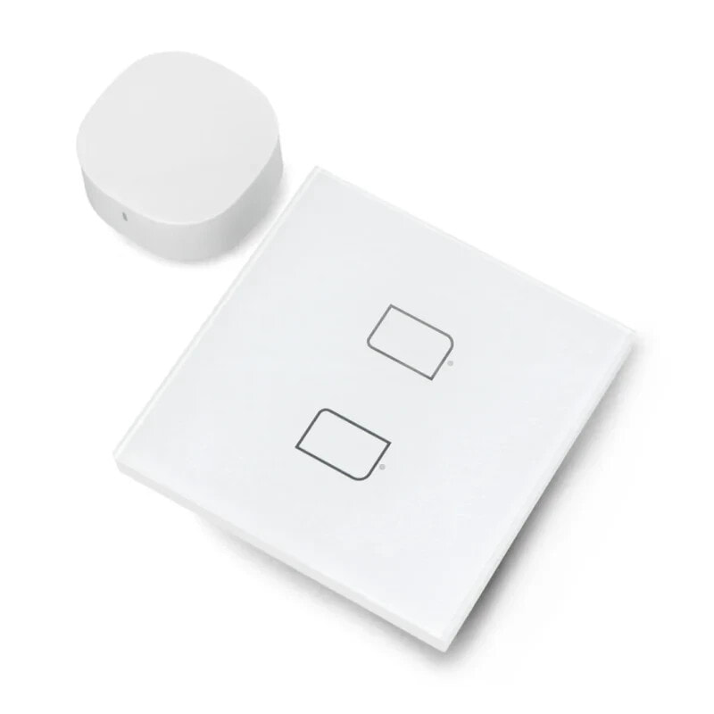 Smart 2-channel Wi-Fi light switch with Hub S3 - BroadLink TC3-EU-2