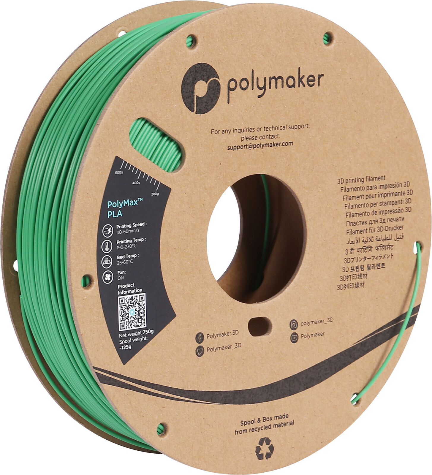 Polymaker PA06006 PolyMAX Tough Filament hohe Steifigkeit Zugfestigkeit schlagfest 1.75