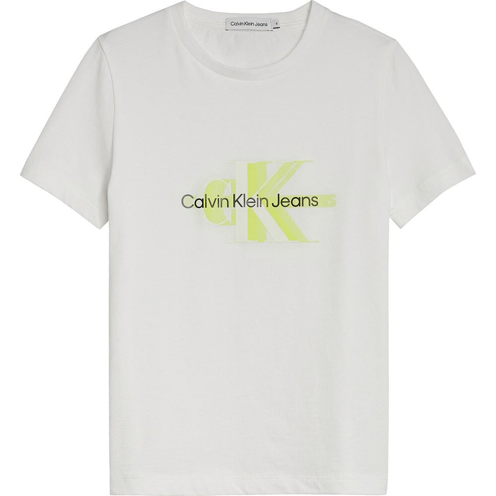 CALVIN KLEIN JEANS Perforated Glow Monogram Short Sleeve T-Shirt