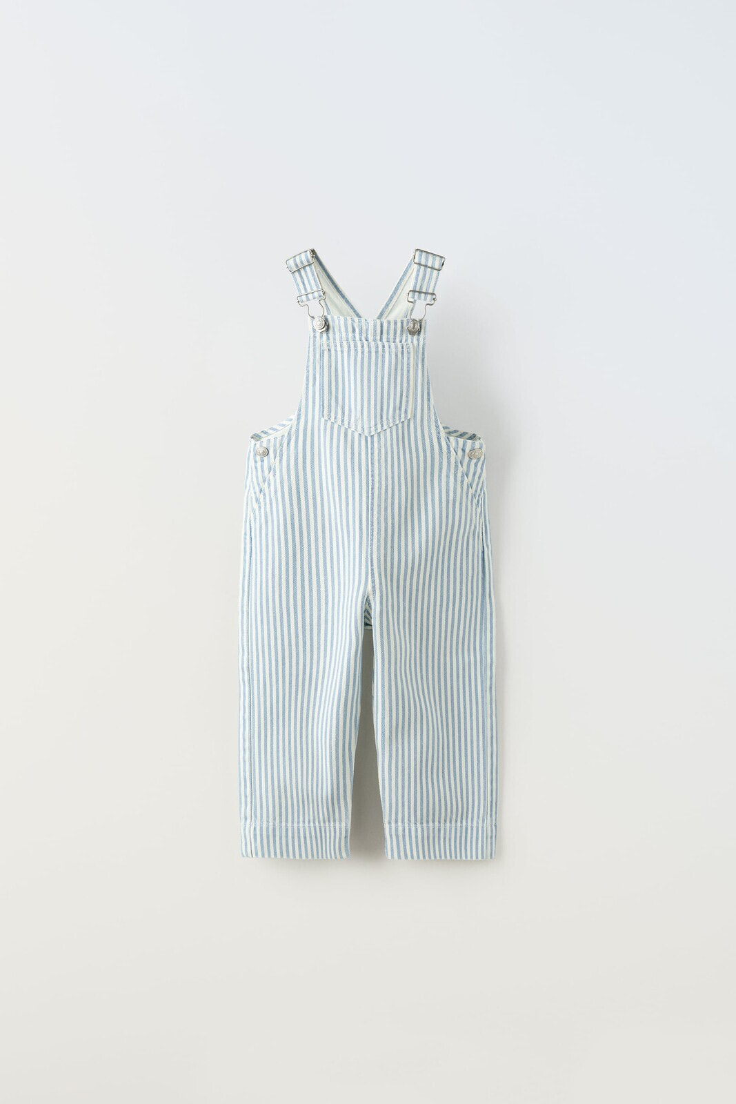 Striped twill dungarees