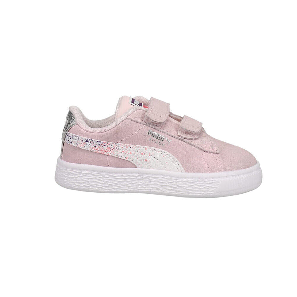 Puma Suede Classic Starry Night Glitter Slip On Toddler Girls Pink Sneakers Cas