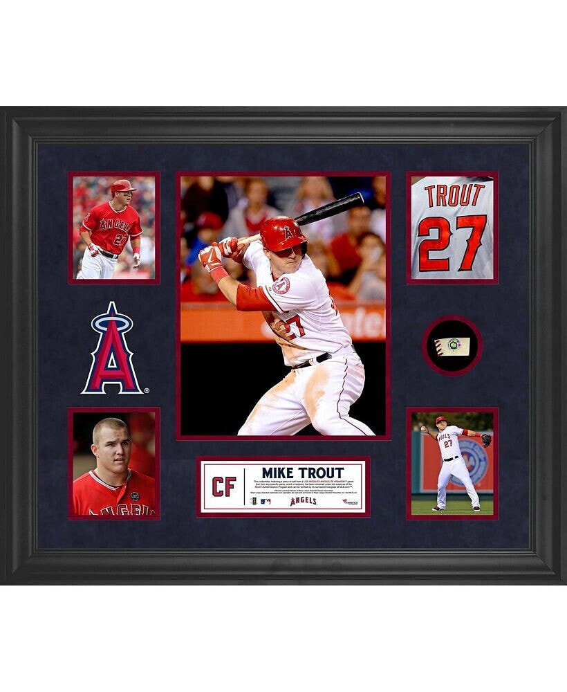 Fanatics Authentic mike Trout Los Angeles Angels Framed 5-Photo Collage with Piece of Game-Used Ball