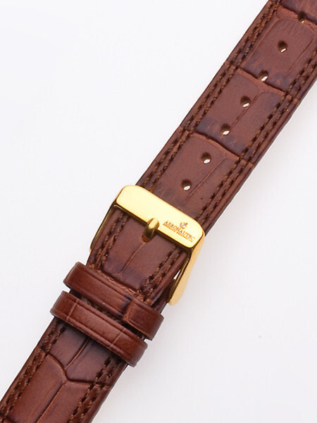 Ремешок или браслет для часов #N/A Watch-strap 20 x 185 mm Brown Gold Clasp