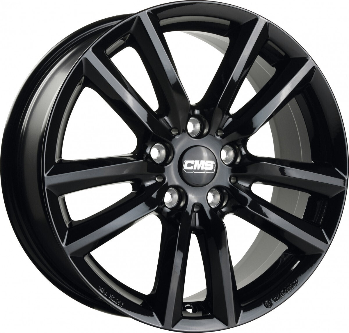 Колесный диск литой CMS C27 complete black gloss 7.5x19 ET45 - LK5/114.3 ML64.1